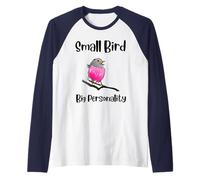 Robin pájaro Amante Cita Lindo pájaro ornitólogo observación de Aves Camiseta Manga Raglan
