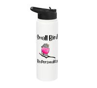 Robin pájaro amante cita lindo pájaro ornitólogo observación de aves Stainless Steel Insulated Water Bottle