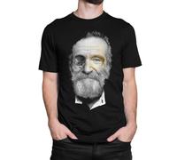 Robin Williams Art T-Shirt High Cotton Bottoming Round Neck Shirt
