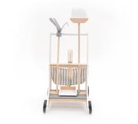 ROBINCOOL Carrito de Limpieza Infantil Montessori Clean Up 35x43x56,5 Madera Eco Fregona, Escoba, Cepillo y Recogedor