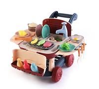 ROBINCOOL COCINITA 2 EN 1 'Kitchen Cart'. TRANSFORMABLE EN Carrito DE Compra con Luces Y Circuito DE Agua. Accesorios INCLUIDOS. 39 X 23 X 27 CM