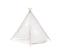 Robincool Tipi Infantil Montesori Koda 120x120x150 cm Plegable Uso Interior y Exterior Fabricado en Tela Blanca Luces Alfombra