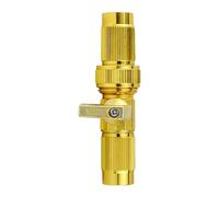 Robinet d'Arrêt d'Eau - Vanne en Laiton, Design Compact | Parfait pour Raccordement de Tuyaux, Régulation du Flux, Accessoire de Plomberie, Idéale pour Système de Plomberie, Installation Facile