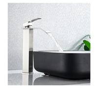 Robinet de Bassin doré brossé Baillé Robinet d'évier de pulvérisation à poignée à poignée de Pull-Out Robinet de comptoir monté sur Le Plafond à Eau Chaude et à Eau Froide (Chrome Short)