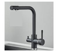 Robinet de Bassin doré brossé Baillé Robinet d'évier de pulvérisation à poignée à poignée de Pull-Out Robinet de comptoir monté sur Le Plafond à Eau Chaude et à Eau Froide (Chrome Short)