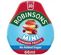 Robinsons Mini - Sin azúcar añadido - Bajo en calorías - Frutas de verano - Hace 20 bebidas por paquete