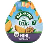 Robinsons Mini - Sin azúcar añadido - Bajo en calorías - Maracuyá y mango - Hace 20 bebidas por paquete