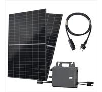 Robinsun® Kit solar Performance 800 Basic| 2x 470 Wp Panel solar Aiko 2P + Microinversor Tsun 800W + Cable 5m + Fijación para microinversor