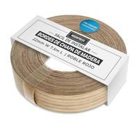 Roble Real de 22mm Hierro Sobre Franja de Borde - Rollo de 7,5m - Pre-Pegado Cinta de Chapa de Madera para Aplicación de Bricolaje - Cubrirá el Borde de un Panel Estándar de MDF