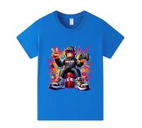 Roblox - Camiseta para niños, 100 % algodón, para verano, divertida, con dibujos animados, para Youtuber y adolescente, PS4, camiseta informal de cuello redondo, azul, 9-10 Años
