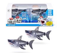 Robo Alive Tiburón Activado por Agua (Grey) Paquete de 2 de ZURU - Juguete de baño robótico Que Nada, Realista y Activado por Agua. Ideal para Jugar y Hacer bromas. para niños 3+