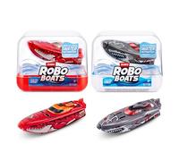 Robo Alive ZURU Robo Boats, White Shark & Dino Shark Boat, 2 Pack, (Amazon Exclusive)