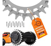 ROBO CLAWS Puntas para robot cortacésped de acero inoxidable para modelos Worx L & Vision - Pulido - Desbarbado - Agujeros para tornillos avellanados - 3 mm, 235 mm - Accesorios para robot cortacésped
