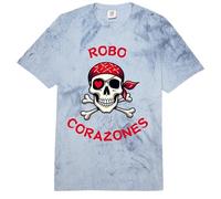Robo Corazones Calavera Pirata Ilustración Comfort Colors Adult Heavyweight T-Shirt