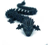 ROBO CRAFT REALM Dragón de cristal articulado, juguete flexible impreso en 3D, figura de fantasía PLA para decoración del hogar y la oficina, regalo coleccionable (Twinkle Midnight)