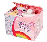 Robo de una Moneda con Caja de ratón - Piggy Bank - Ratón - Hablando en inglés - Gran Regalo para Cualquier niño (Unicorn)