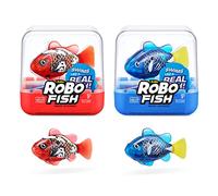 Robo Fish Serie 3 Pez Nadador robótico,Juguete de baño (Azul y Rojo)