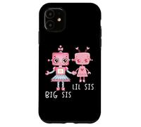 Robo Girl Robot Sister Robótica Lil Sis Big Sis ARTE EN LA ESPALDA Carcasa para iPhone 11