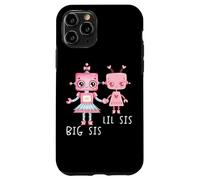Robo Girl Robot Sister Robótica Lil Sis Big Sis ARTE EN LA ESPALDA Carcasa para iPhone 11 Pro