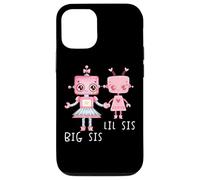 Robo Girl Robot Sister Robótica Lil Sis Big Sis ARTE EN LA ESPALDA Carcasa para iPhone 12/12 Pro