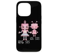 Robo Girl Robot Sister Robótica Lil Sis Big Sis ARTE EN LA ESPALDA Carcasa para iPhone 13 Pro