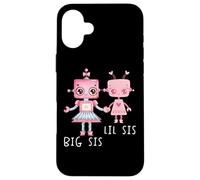 Robo Girl Robot Sister Robótica Lil Sis Big Sis ARTE EN LA ESPALDA Carcasa para iPhone 16 Plus