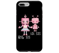 Robo Girl Robot Sister Robótica Lil Sis Big Sis ARTE EN LA ESPALDA Carcasa para iPhone 7 Plus/8 Plus