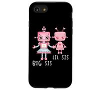 Robo Girl Robot Sister Robótica Lil Sis Big Sis ARTE EN LA ESPALDA Carcasa para iPhone SE (2020) / 7 / 8