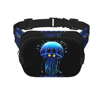 Robo-Jellyfish Pulse - Riñonera multifuncional con estampado de medusas, bolsa de mensajero unisex de moda, bolsa de almacenamiento deportiva de viaje