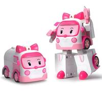 Robocar Poli - Figura transformable Ambre - Robot o Coche - 10 cm - Juego Infantil