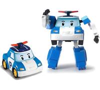 Exost Robocar Poli - Figura transformable Poli - Robot o Coche - 10 cm - Juego Infantil
