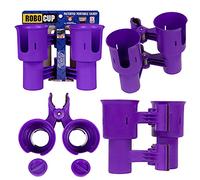 ROBOCUP, Purple EZ-Spring, versión actualizada, el mejor portavasos para bebidas, caña de pescar/poste, barco, silla de playa, carrito de golf, silla de ruedas, andador, baquetas, soporte de micrófono