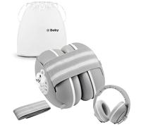 Robofun Cascos Bebe Antiruido 3 en 1, Protectores Auditivos para Bebé de Hasta 48 Meses, Protectores Auditivos para Bebe, Reducción de Ruido Para y Bebés, Bebé Cascos Antiruido - Gris