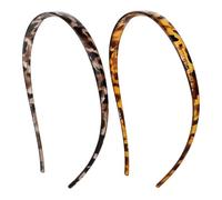 ROBOHOOK Paquete de 2 diademas para gafas de sol para mujer, sin presión, patrón de leopardo, cómodas bandas antideslizantes con dientes para la cabeza de carey a la moda