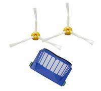 ROBOMARKET KIT ACCESORIOS PARA IROBOT ROOMBA 600 605 610 612 614 615 616 620 621 625 630 631 650 651 653 660 665 680 681 690 SET RECAMBIOS REPUESTOS 2 CEPILLOS 3 BRAZOS Y 1 FILTRO AEROVAC