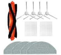 Roboparts® Kit 11 en 1 recambios compatibles con Xiaomi Vacuum S20. Incluye Rodillo Principal, cepillos Laterales, mopas de fregado y filtros hepa