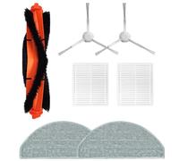Roboparts® Kit 7 en 1 recambios compatibles con Xiaomi Vacuum S20. Incluye Rodillo Principal, cepillos Laterales, mopas de fregado y filtros hepa