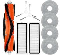 Roboparts® Kit 9 en 1 recambios compatibles con Xiaomi Vacuum S20+. Incluye Rodillo Principal, cepillos Laterales, mopas de fregado y filtros hepa