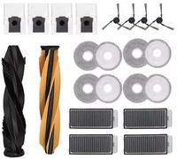 Roboparts® Kit repuestos Recambio Rodillo Principal, 4 cepillos Laterales, 4 Filtro hepa, 4 mopas y 4 Bolsas de Repuesto Compatible con Dreame X50 Ultra Complete/L50 Pro Ultra/X50 Master (17 en 1)