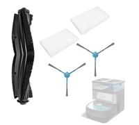 Roboparts® Pack 5 en 1. Rodillo Central Mixto, cepillos Laterales y Filtros Hepa para Cecotec Conga Z100. Repuestos y Accesorios para Robot Aspirador