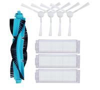 Roboparts® Recambios compatibles con Cecotec Conga 3290, 3390, 3490, 3590, 3690 y 3790. Pack de Accesorios de Repuesto. Kit de Cepillo Lateral, Filtro y Cepillo Central. Pack 8 en 1