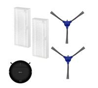 Roboparts® Recambios Compatibles con Cecotec Conga M10 / M10 Xtreme. Pack de 2 Filtros Hepa y 2 Cepillos Laterales Repuesto para Robot Aspirador