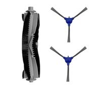Roboparts® Recambios Compatibles con Cecotec Conga M50 / M50 X-Treme. Pack 3 en 1 Repuesto Cepillo Rodillo Central y 2 Cepillos Laterales para Robot Aspirador