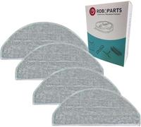 Roboparts® Recambios Compatibles con Cecotec Conga M80. Pack 4 Mopas de Fregado de Repuesto para Robot Aspirador