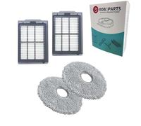 Roboparts® Recambios compatibles con Robot Aspirador Cecotec Conga 20090 ProAI InfinitySoap Cut&SPA. Mopas de Fregado y Filtros para Robot Aspirador