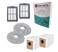 Roboparts® Recambios compatibles con Robot Aspirador Cecotec Conga 20090 ProAI InfinitySoap Cut&SPA. Mopas de Fregado, Bolsas de Vaciado y Filtros para Robot Aspirador