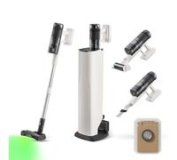 roborock H60 Hub Pro aspiradora Escoba sin Cable con Base Auto-Vaciado, succión 170 AW para alfombras y Suelos Duros, autonomía 80 Minutos, Cepillo Anti-enredos, luz LED Verde para Polvo