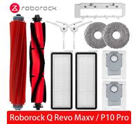 Roborock Q Revo Maxv / Roborock P10 Pro Robot aspiradoras cepillo lateral principal filtro paños de fregona piezas de bolsa de polvo Negro