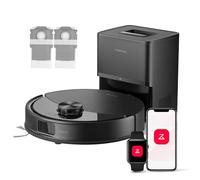 roborock Q10 S5+ Set Robot Aspirador y Fregasuelo 2 en 1 de 10000 Pa, Doble Sistema Antienredos, Obstacle Avoidance, 7 Weeks Self-Emptying, Navegación PreciSense LiDAR, Control por App, Negro