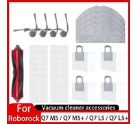 Roborock Q7 M5 / Q7 M5+ / Q7 L5 / Q7 L5+ / Q7 TF / Q7 TF+ / Q7B / Q7T+ Plus Piezas Filtro de cepillo principal Bolsa de polvo de tela para fregona Caqui oscuro